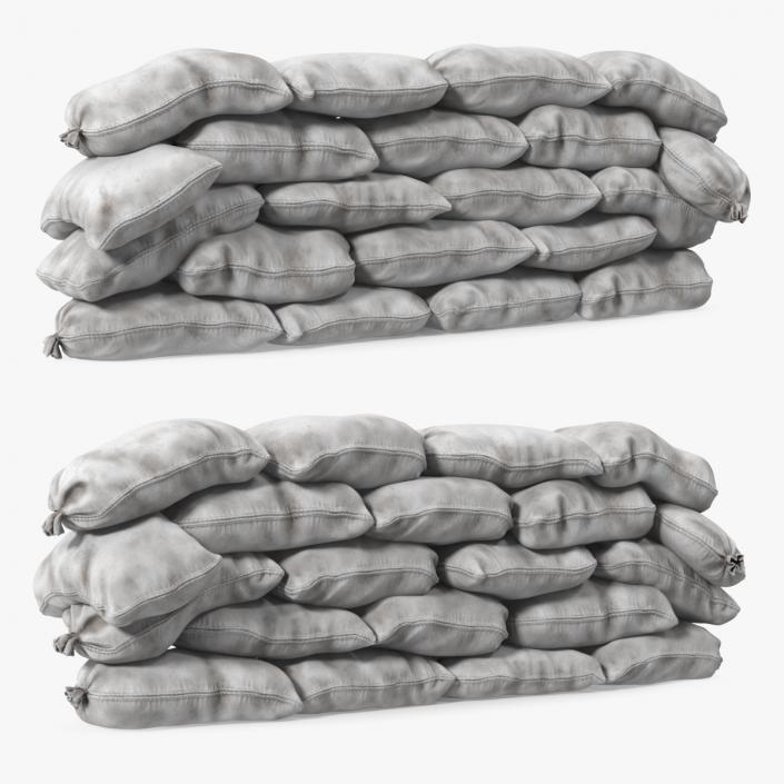 Polypropylene Sandbag Barricade Dirty 3D