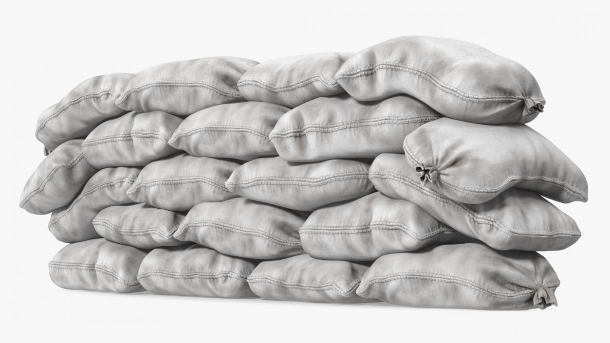 Polypropylene Sandbag Barricade Dirty 3D