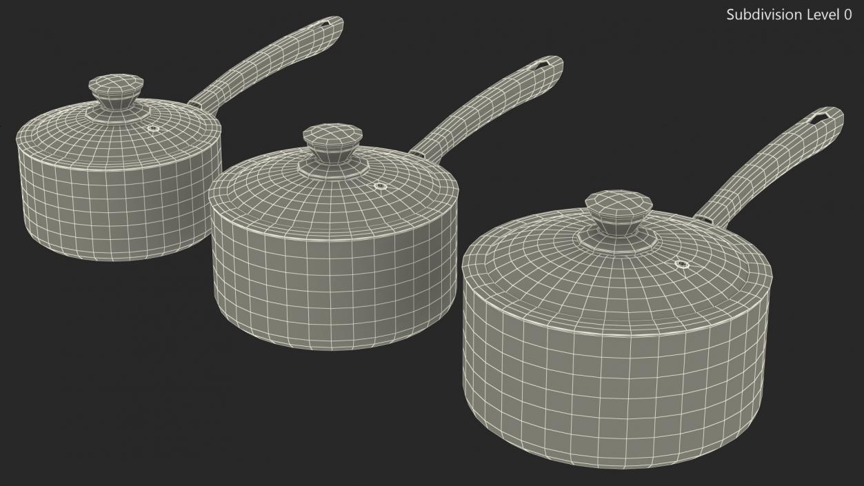 3D model Saucepan Set Generic