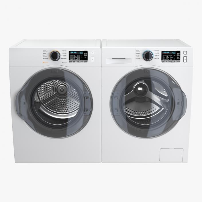 Dryer and Washing Machine Generic White 3D model