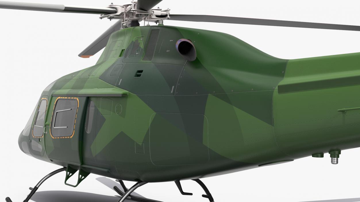 3D Army Helicopter AgustaWestland AW119 Rigged model