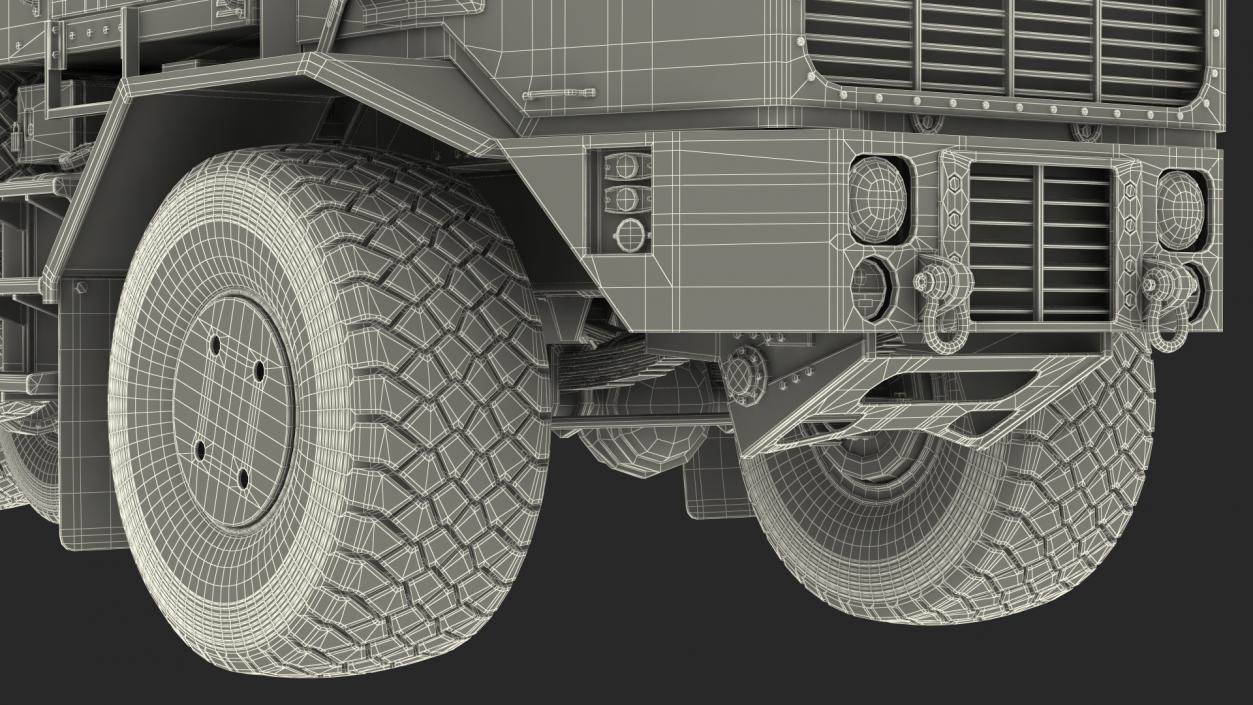 3D Tank Transporter for Military Rigged