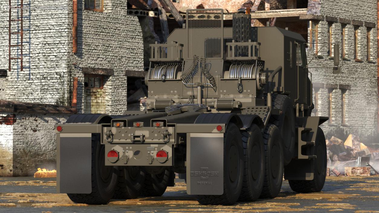 3D Tank Transporter for Military Rigged