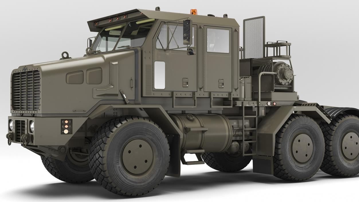 3D Tank Transporter for Military Rigged