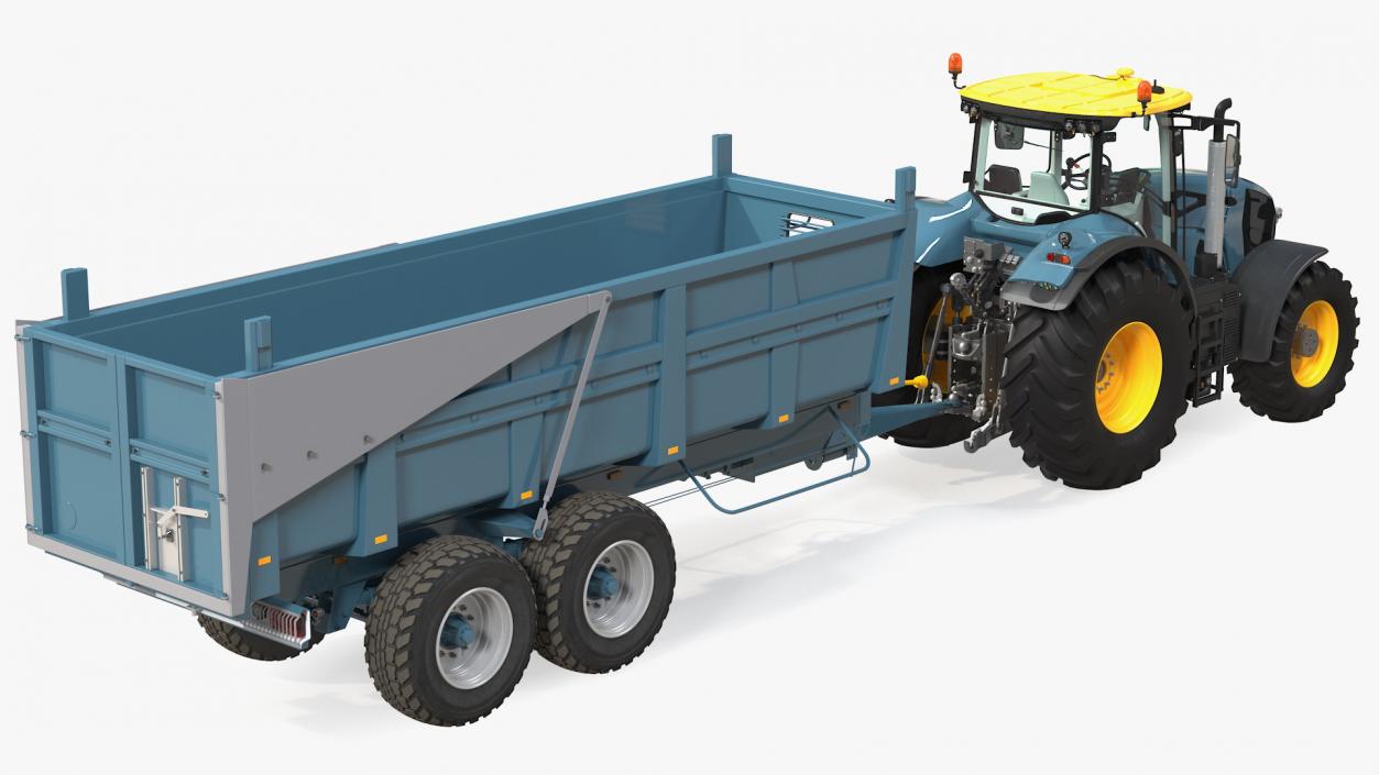 3D Tractor with Body Tipper Trailer Clean model