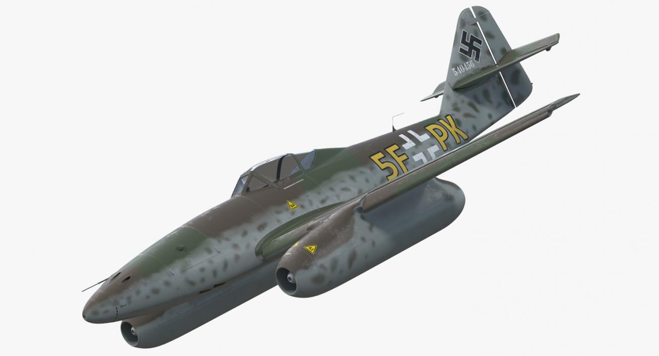 3D Fighter Aircraft Messerschmitt Me 262 Schwalbe Rigged model