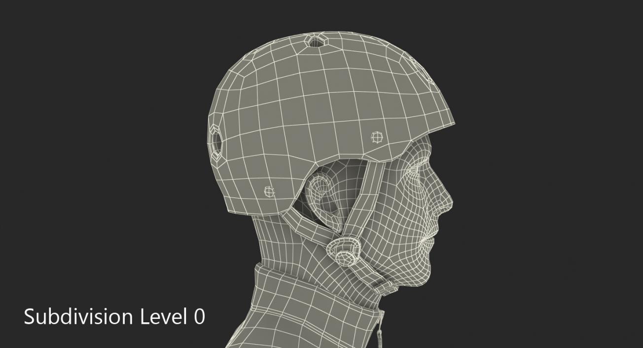 3D model Skate Helmet on Head