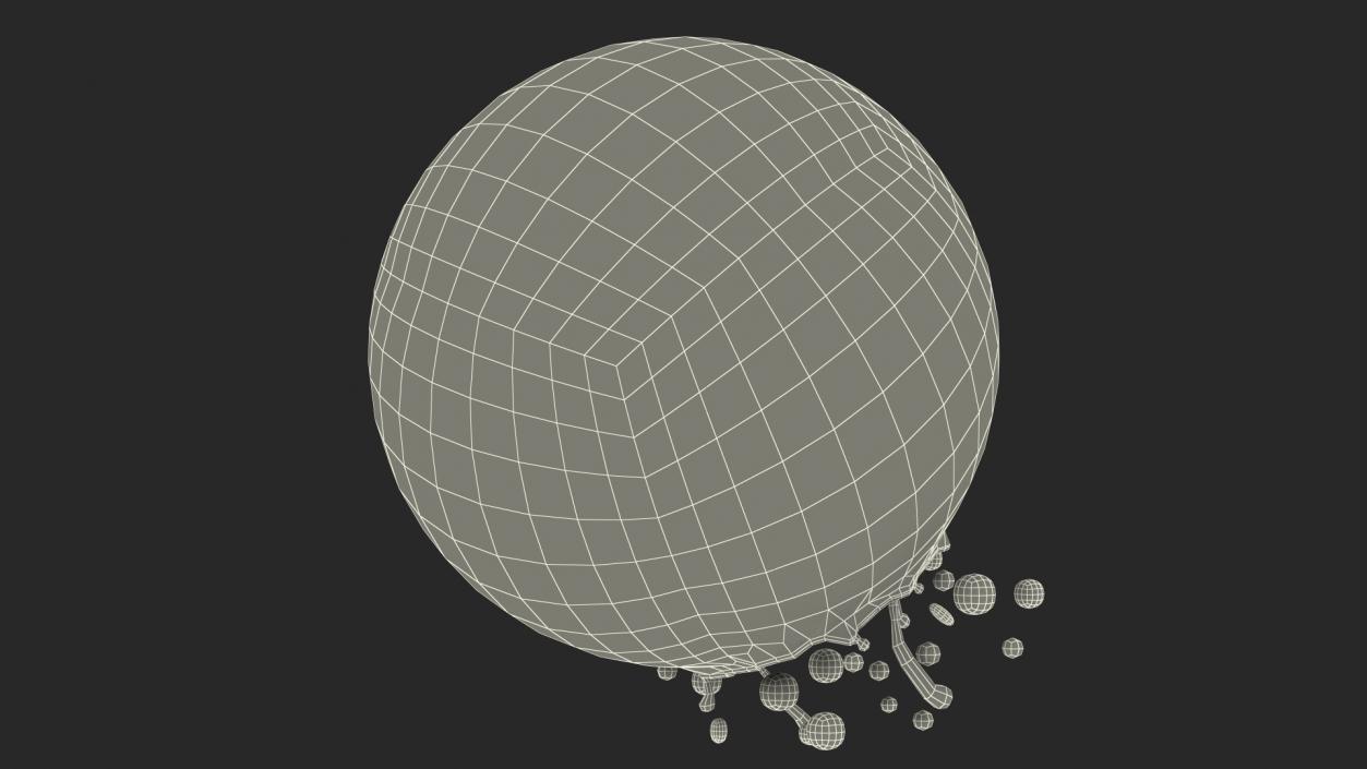 3D model Soap Bubble Burst Stage 2