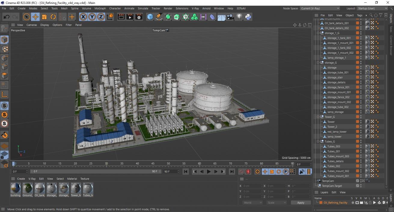 3D Oil Refining Facility