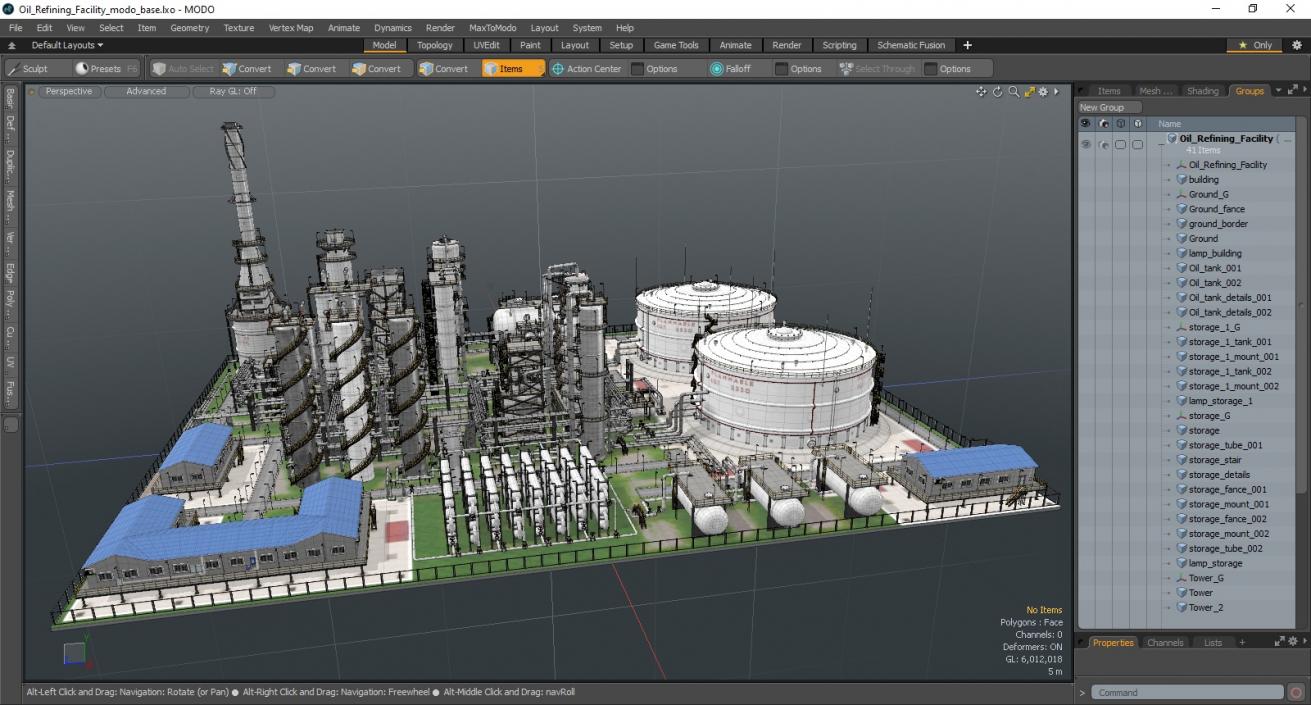 3D Oil Refining Facility