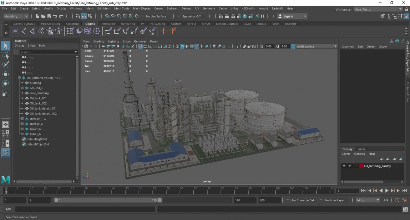 3D Oil Refining Facility