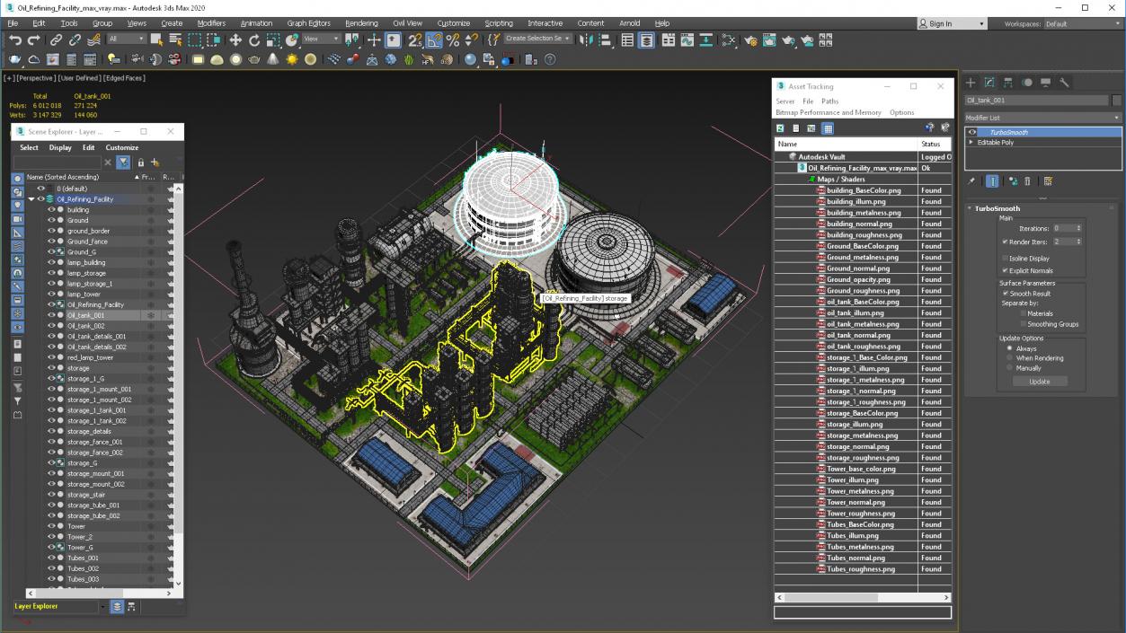 3D Oil Refining Facility