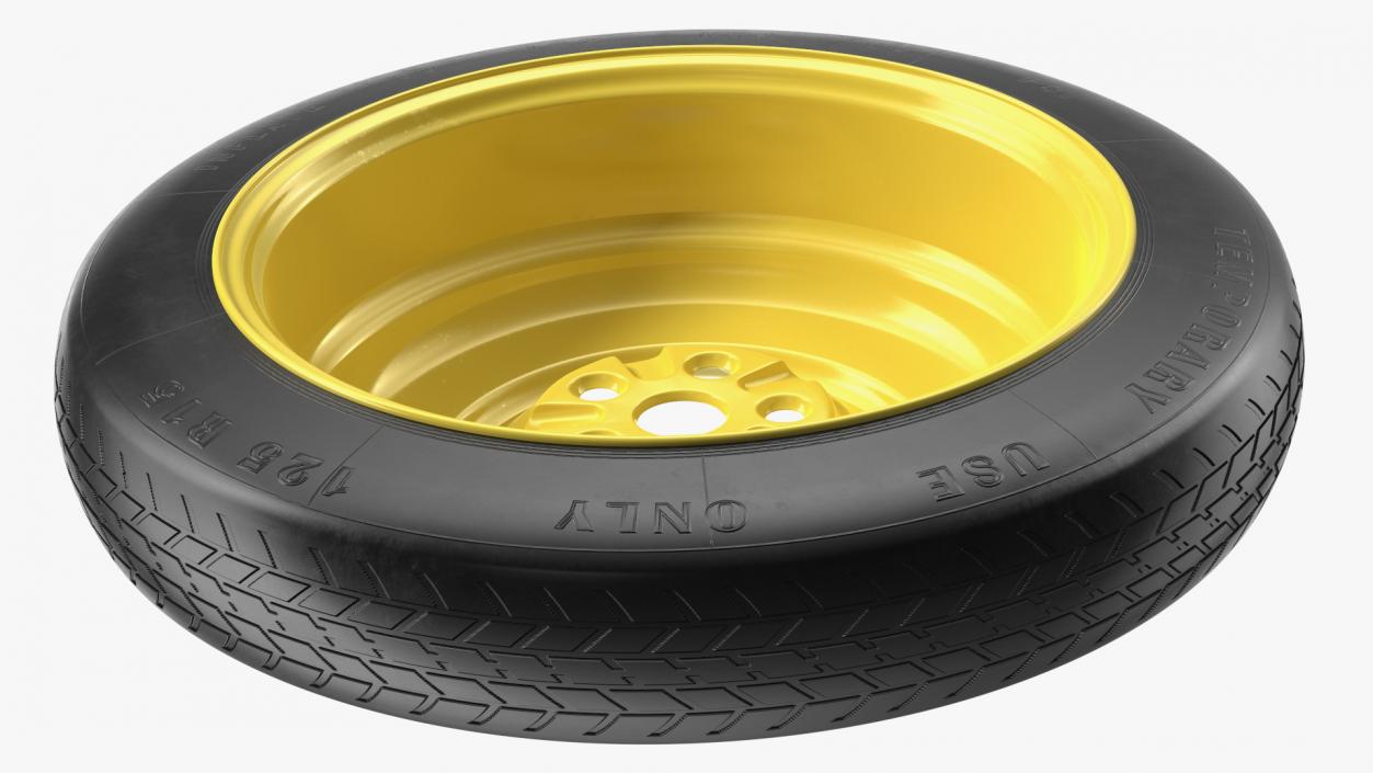 3D Compact Spare Tire and Wheel 125 R15