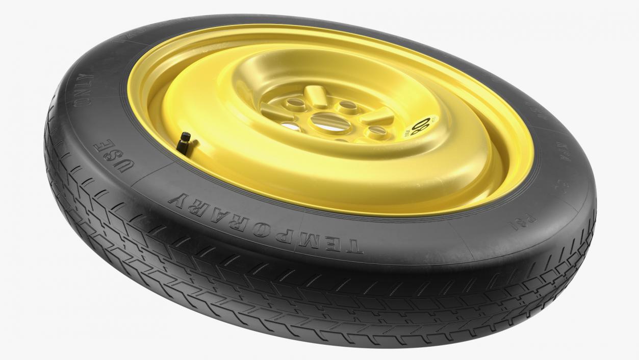 3D Compact Spare Tire and Wheel 125 R15