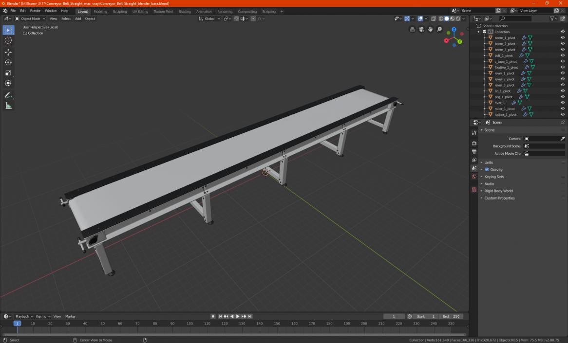 Conveyor Belt Straight 3D