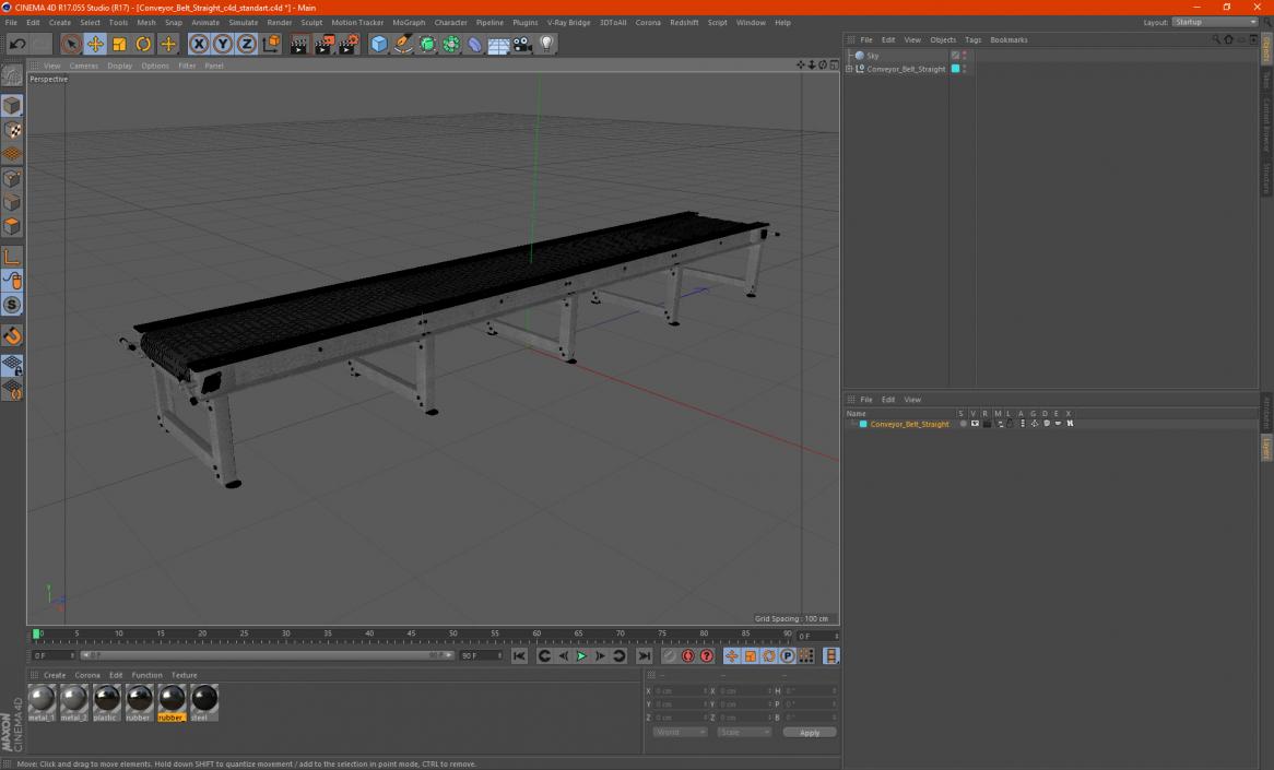 Conveyor Belt Straight 3D