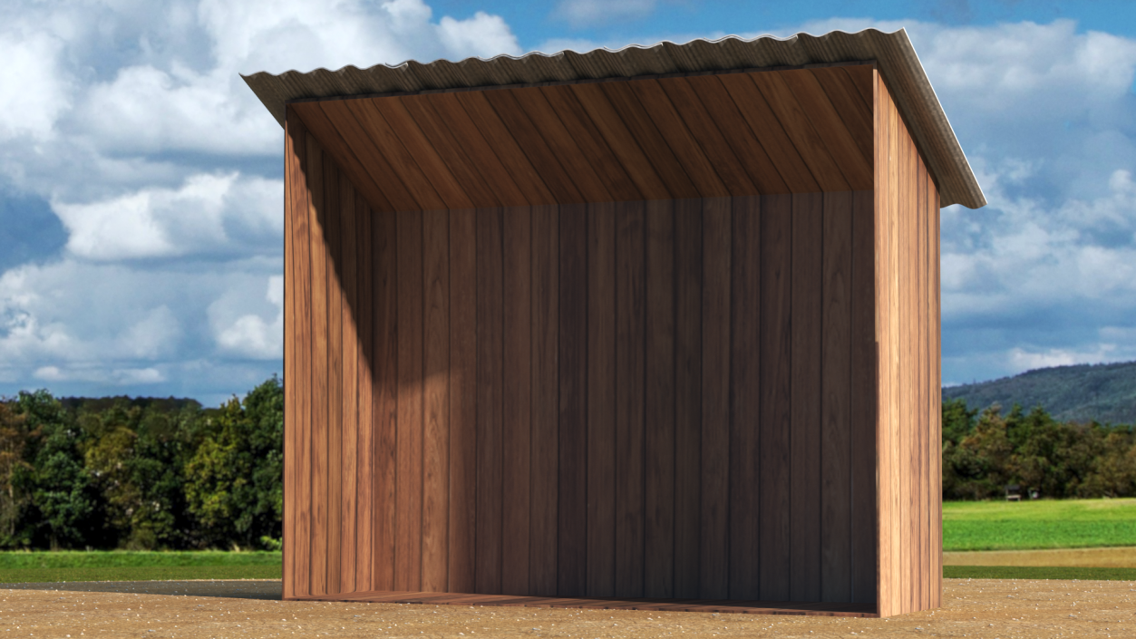 3D model Old Wooden Shed