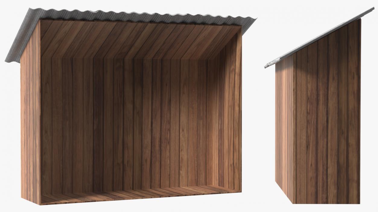 3D model Old Wooden Shed