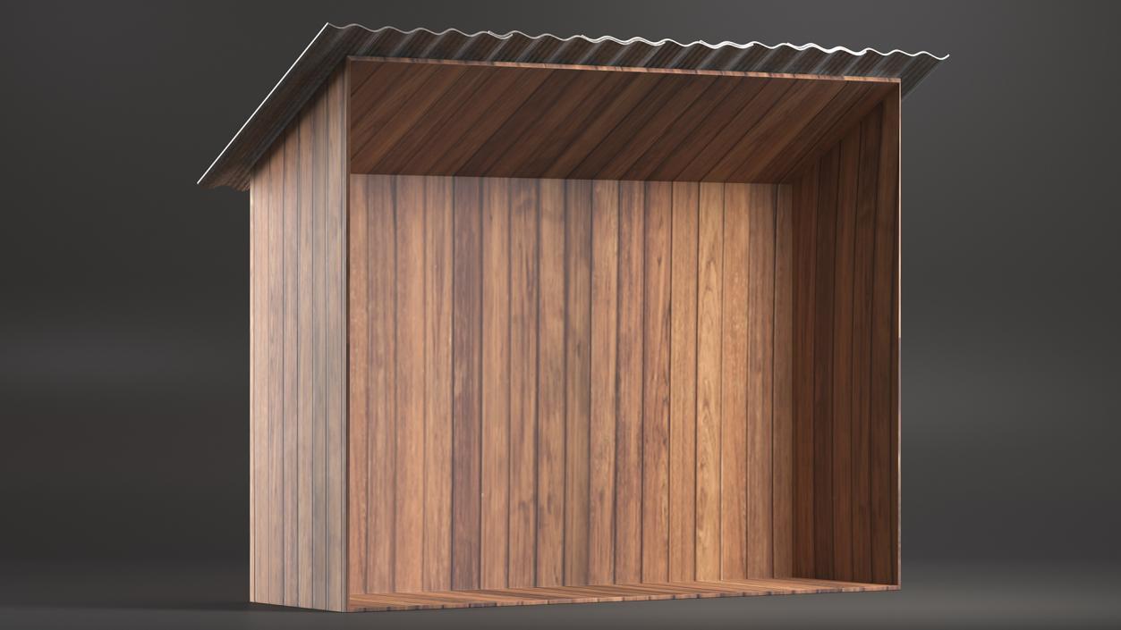 3D model Old Wooden Shed