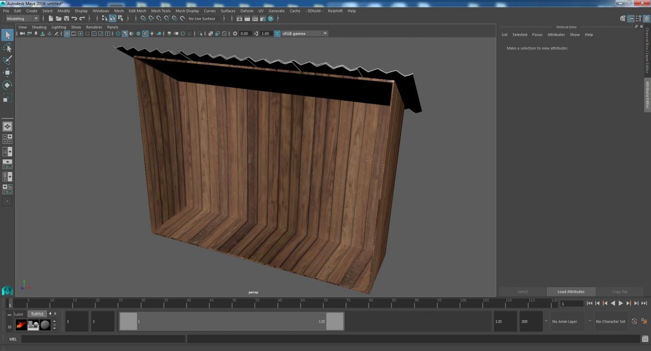 3D model Old Wooden Shed