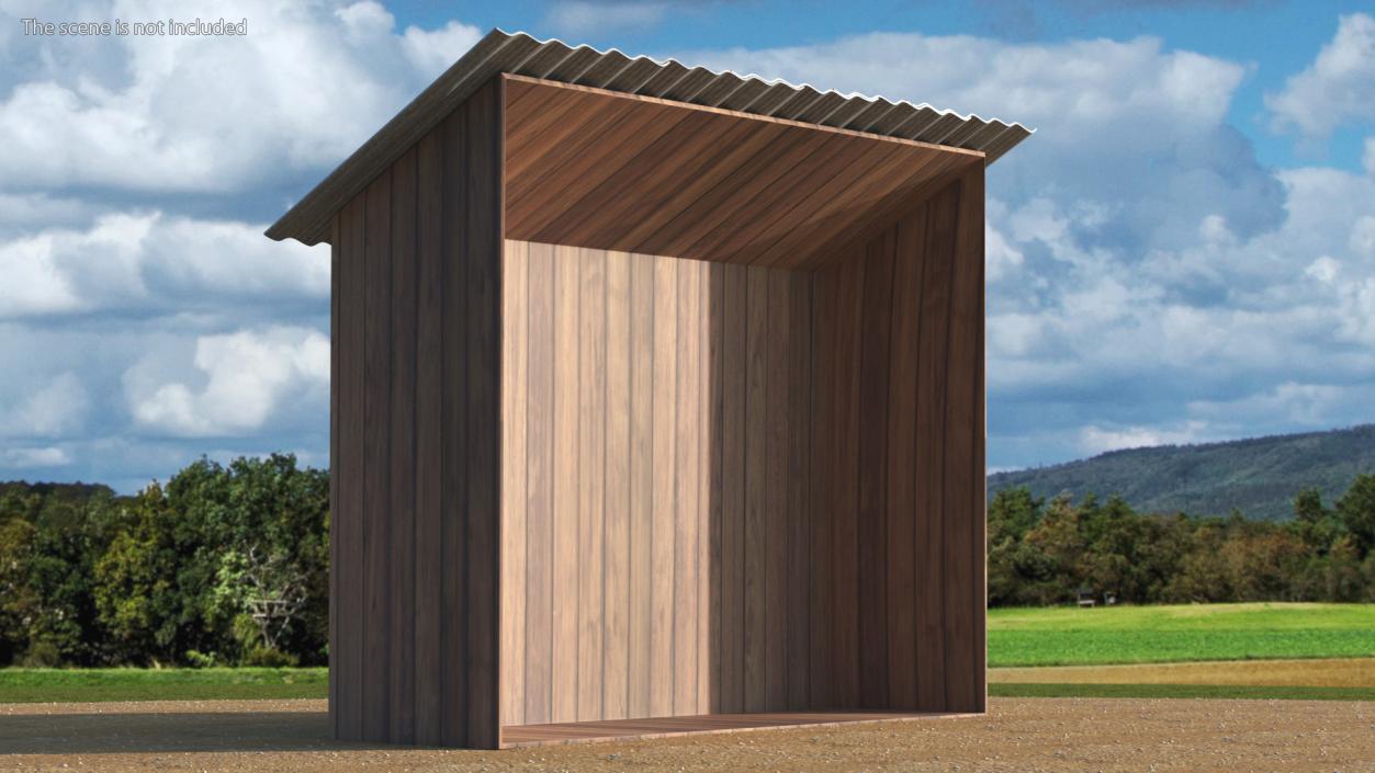 3D model Old Wooden Shed