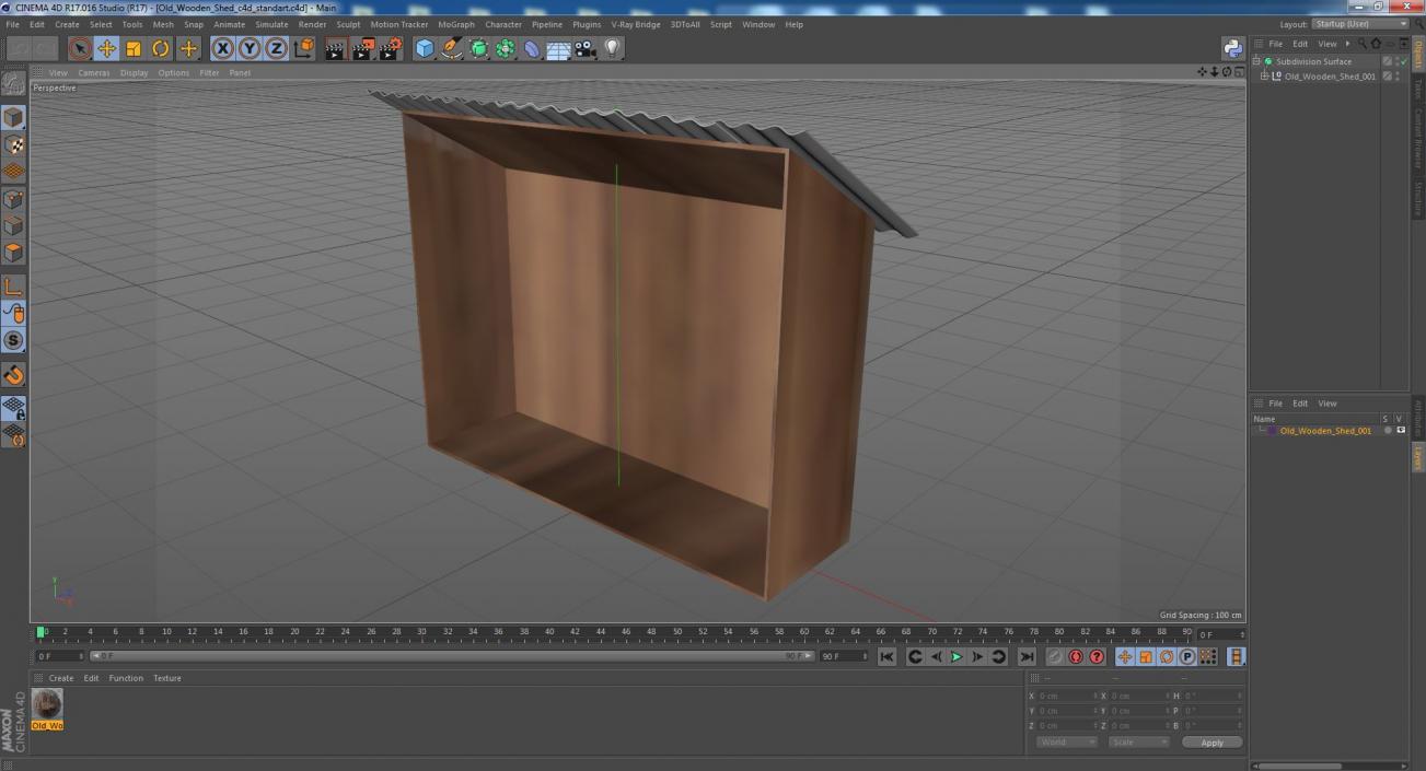 3D model Old Wooden Shed