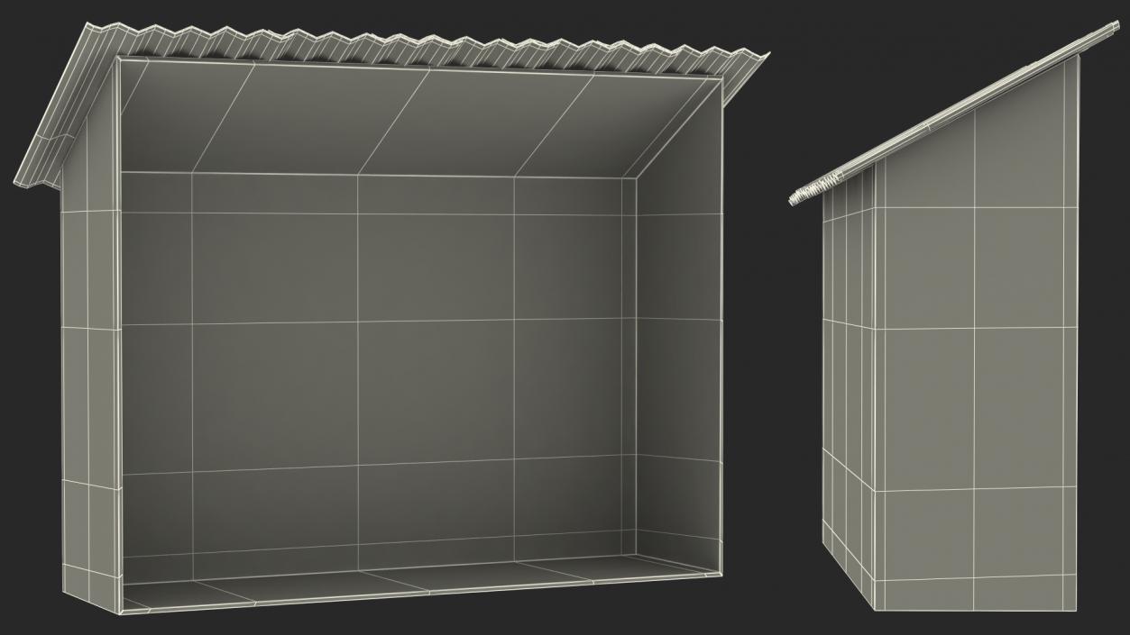 3D model Old Wooden Shed