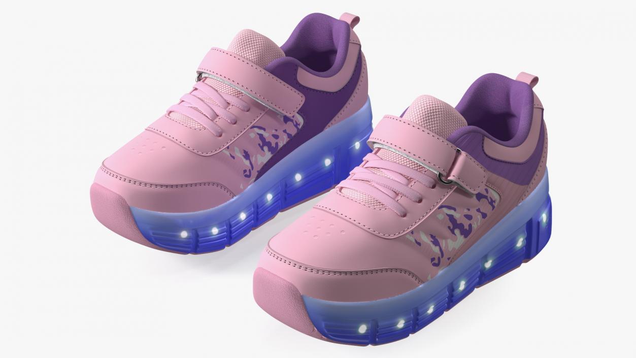 3D Roller Shoes Light Pink model