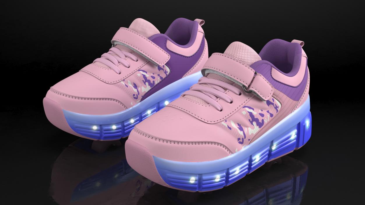 3D Roller Shoes Light Pink model