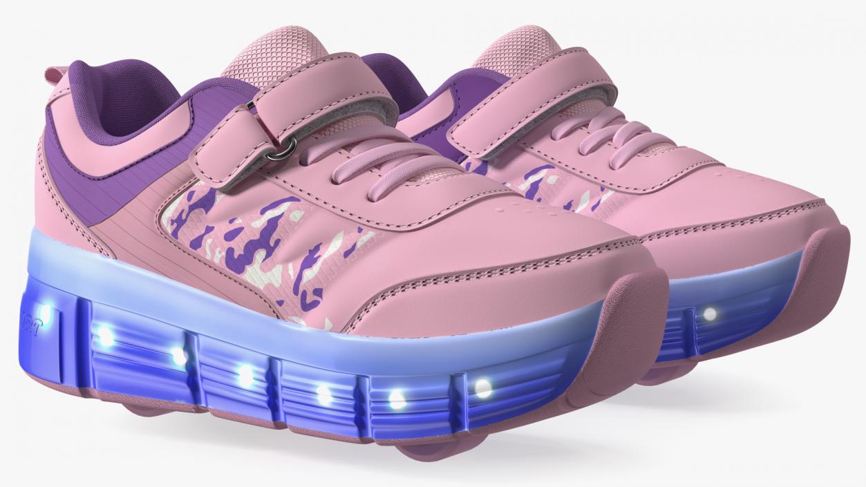 3D Roller Shoes Light Pink model