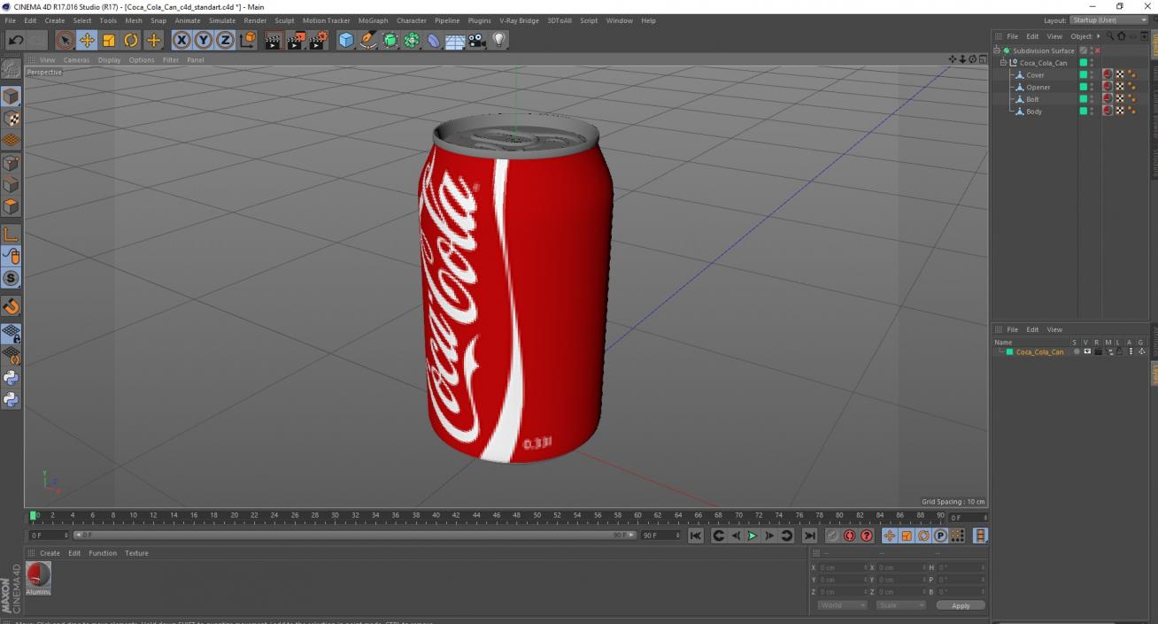 3D Coca Cola Can model