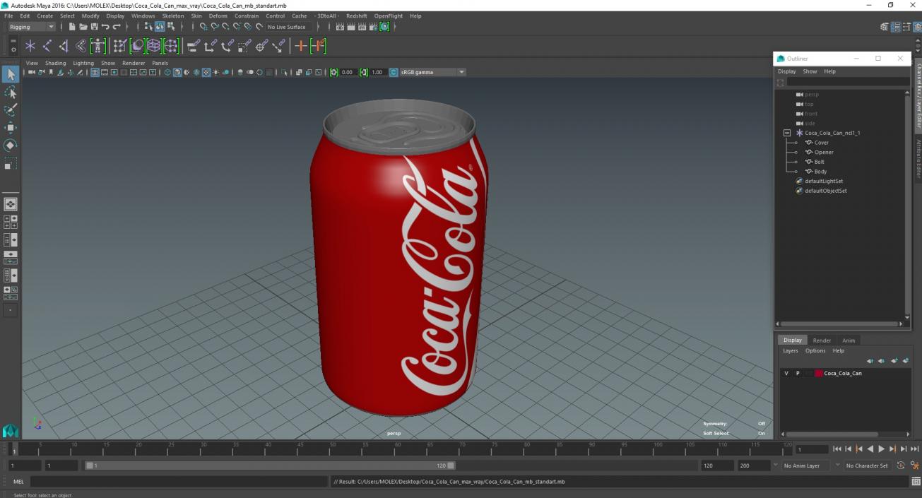 3D Coca Cola Can model