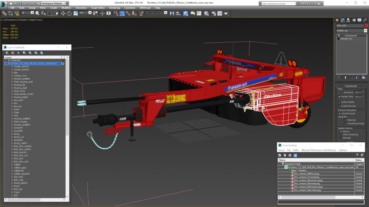 3D Discbine 210 Side Pull Disc Mower Conditioners