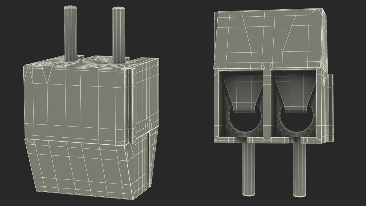 3D model Screw Terminal Block