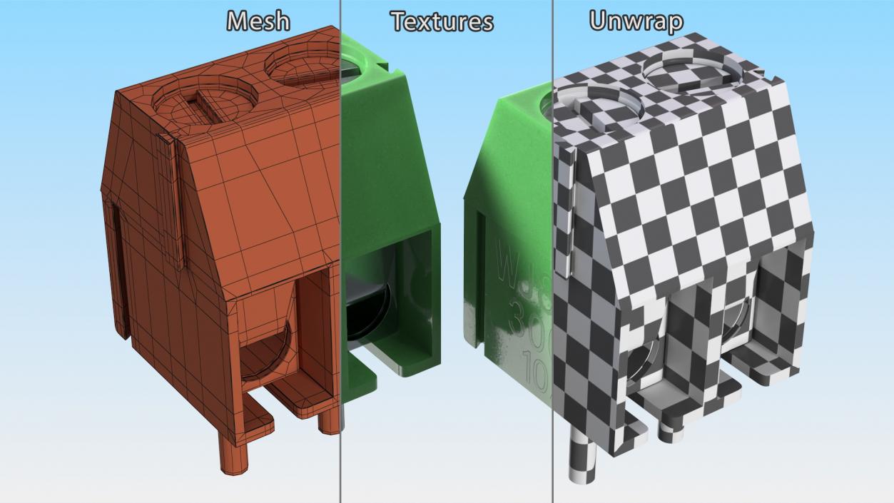 3D model Screw Terminal Block