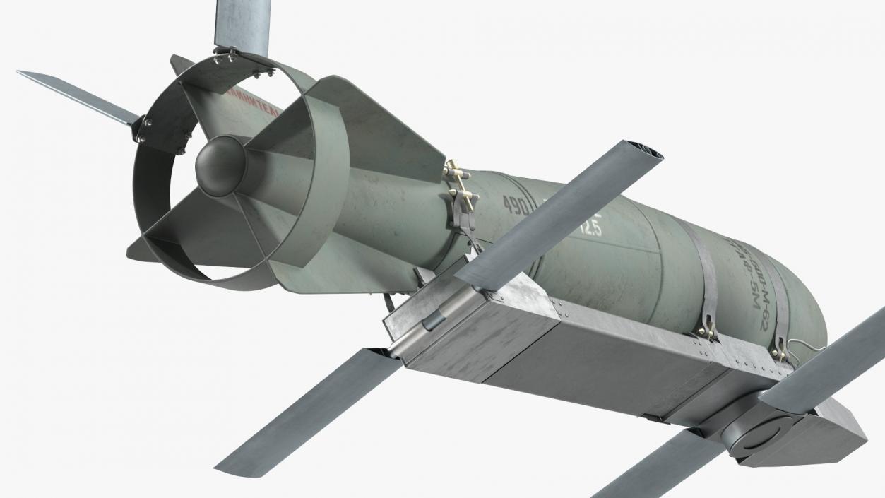 3D model Russian FAB 500 M62 Air Bomb with UMPK 2