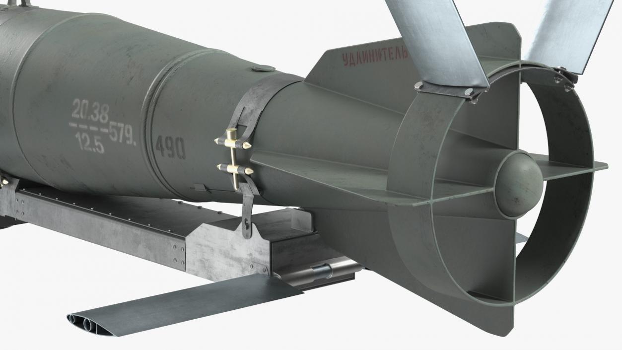 3D model Russian FAB 500 M62 Air Bomb with UMPK 2