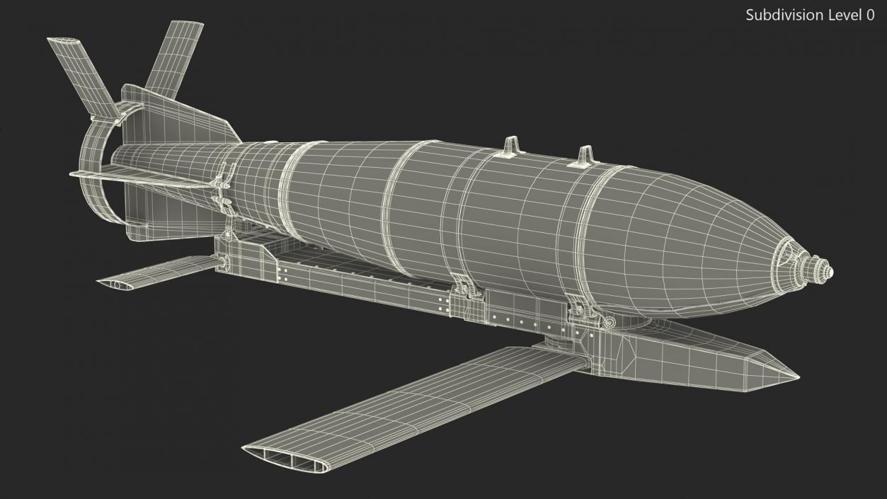 3D model Russian FAB 500 M62 Air Bomb with UMPK 2