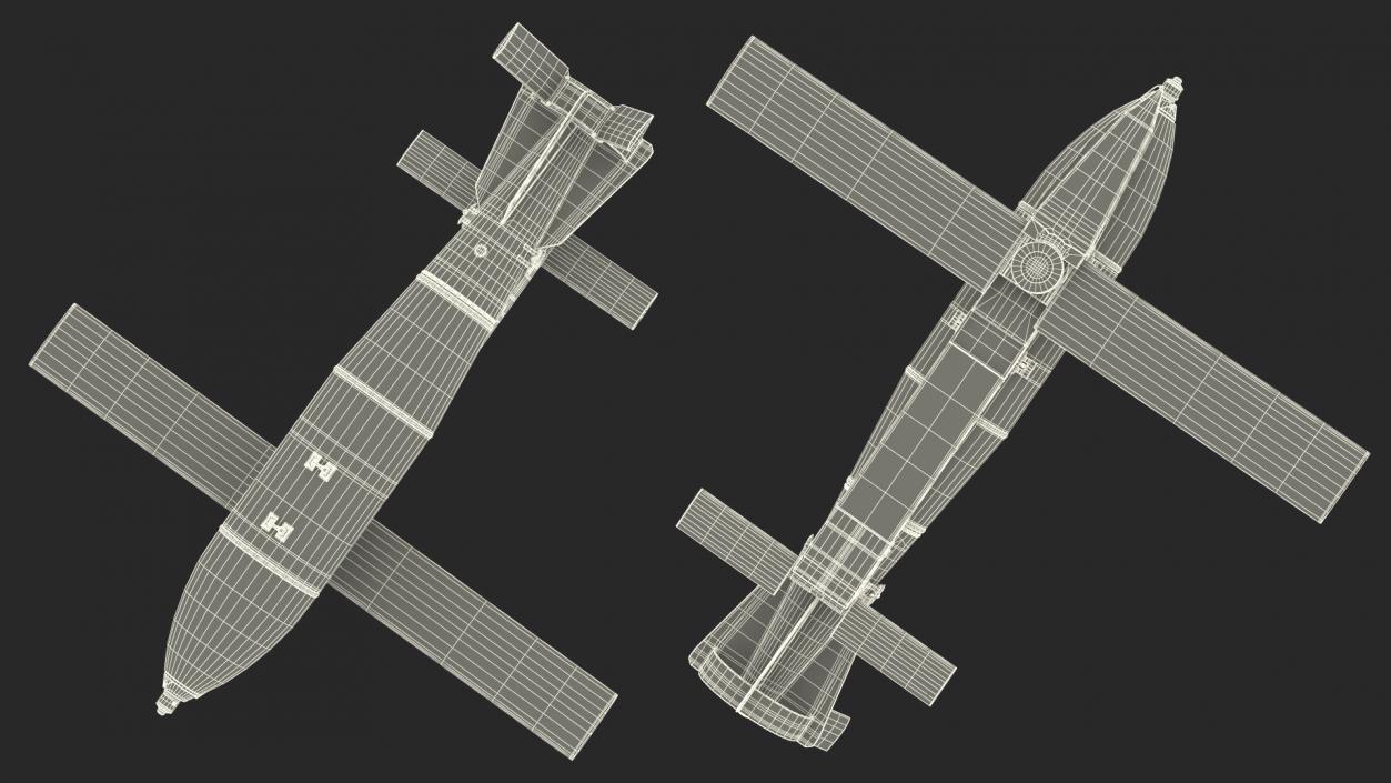 3D model Russian FAB 500 M62 Air Bomb with UMPK 2