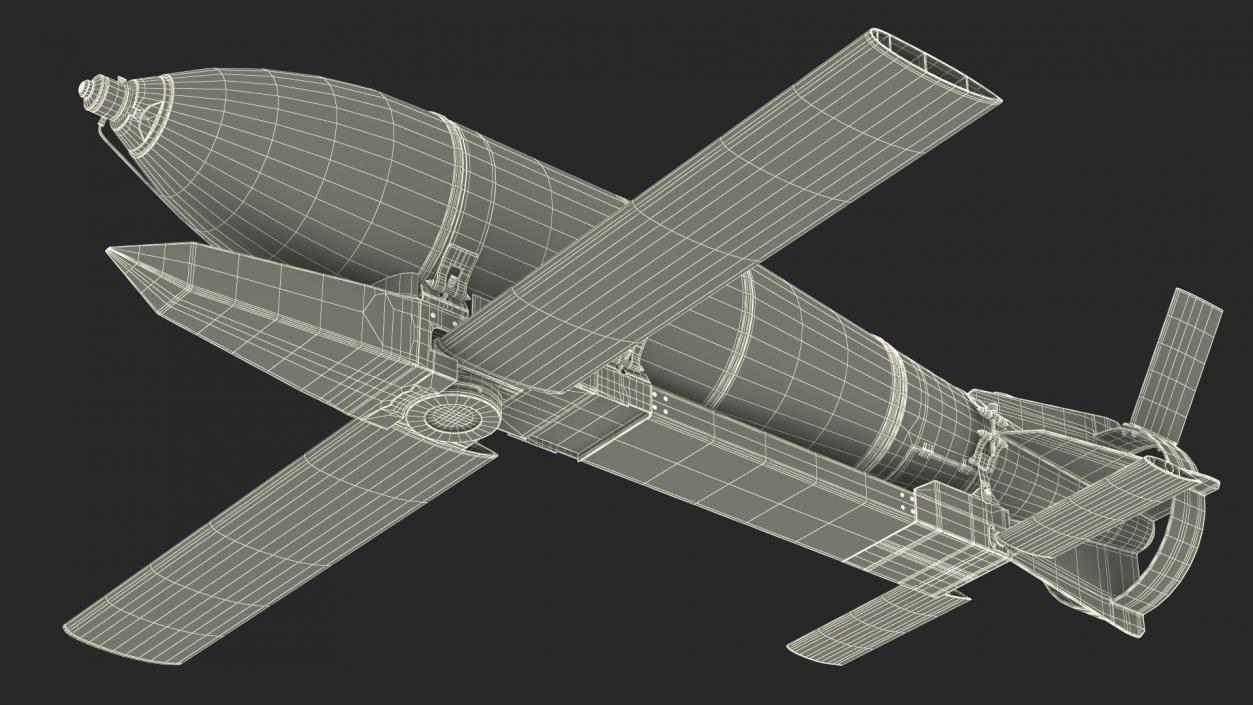 3D model Russian FAB 500 M62 Air Bomb with UMPK 2