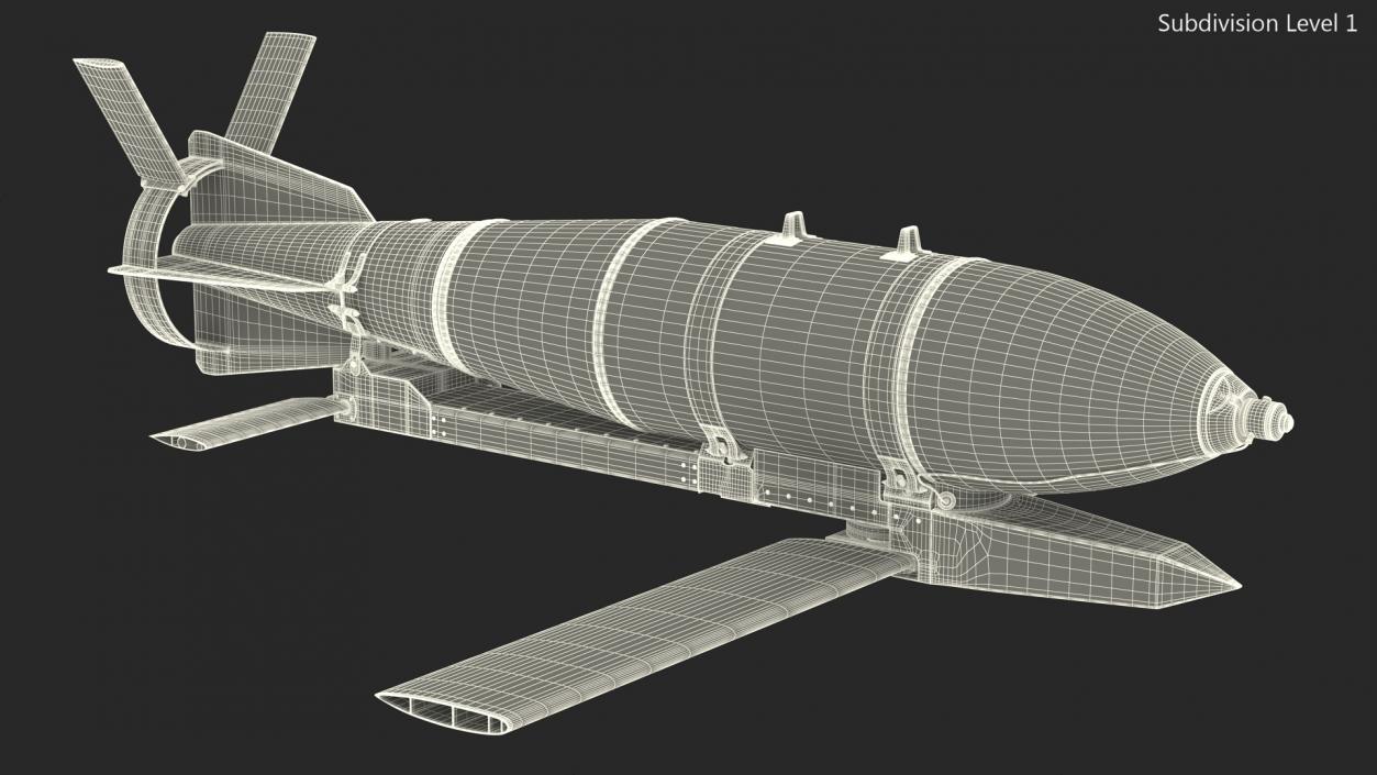 3D model Russian FAB 500 M62 Air Bomb with UMPK 2