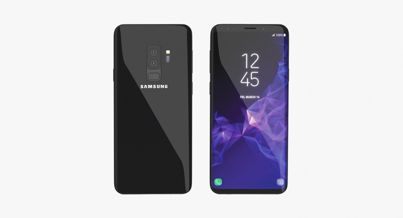 Samsung Galaxy S9 Plus Midnight Black 3D