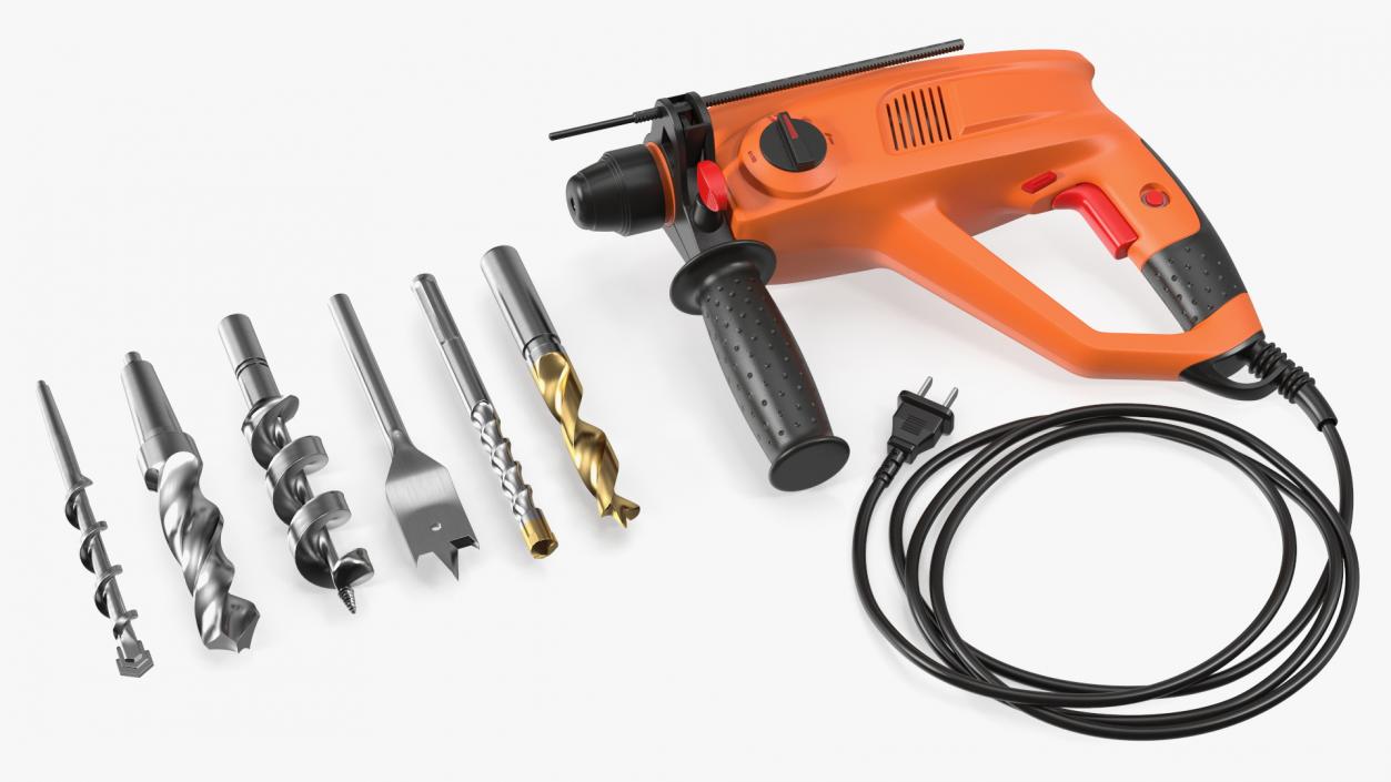 3D Electric Hand Drill with Bits Set model