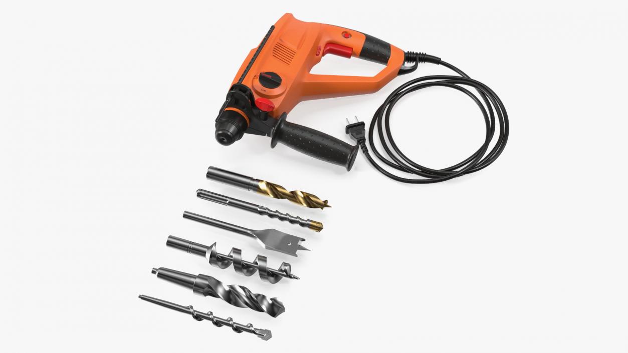 3D Electric Hand Drill with Bits Set model