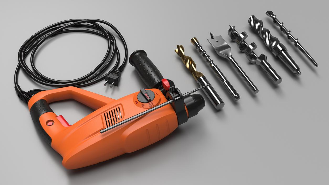 3D Electric Hand Drill with Bits Set model