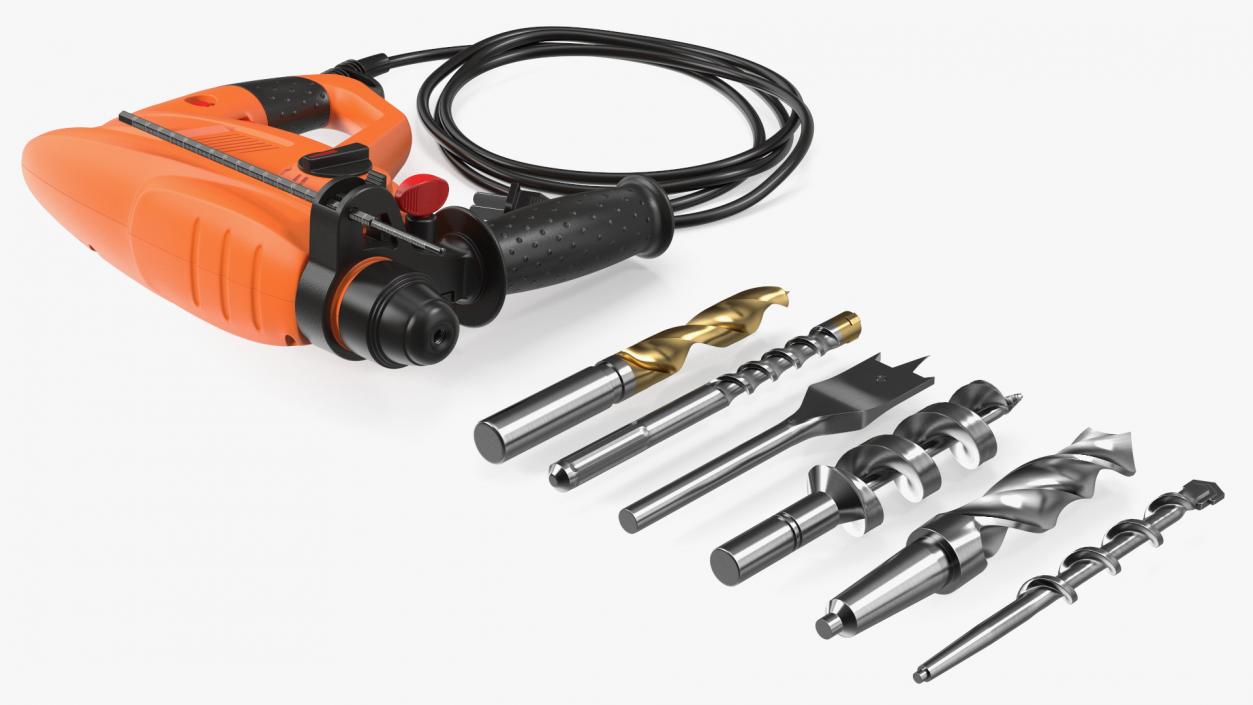 3D Electric Hand Drill with Bits Set model