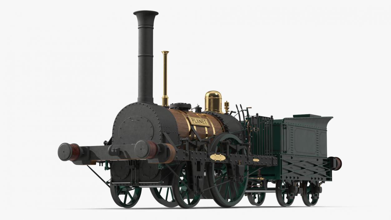 3D model Planet by Robert Stephenson 1830 Locomotive Rigged