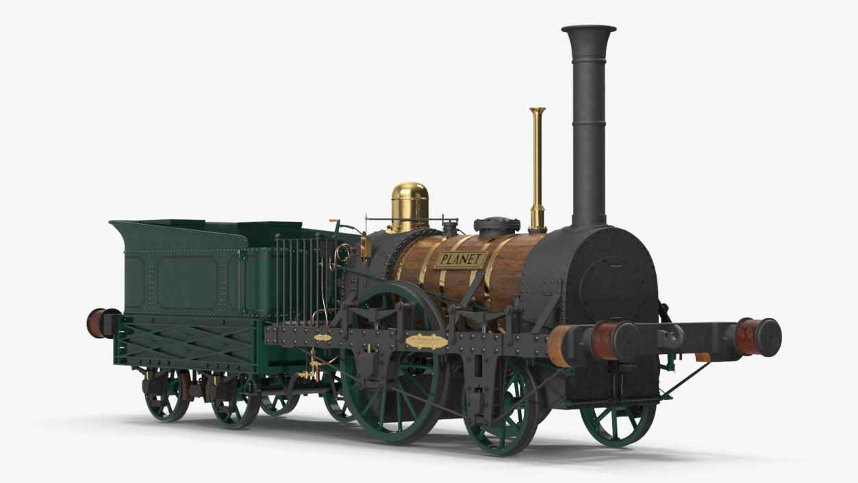 3D model Planet by Robert Stephenson 1830 Locomotive Rigged