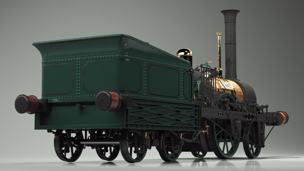 3D model Planet by Robert Stephenson 1830 Locomotive Rigged