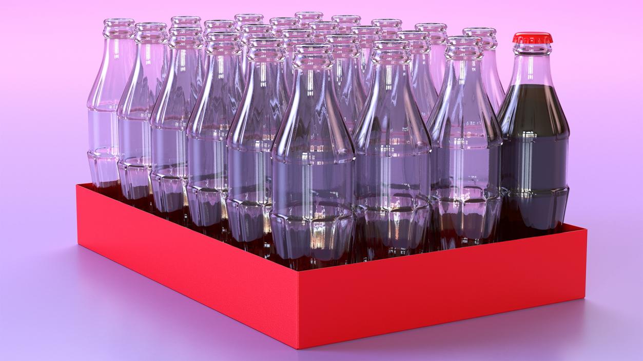 Glass Bottle Pack 3D